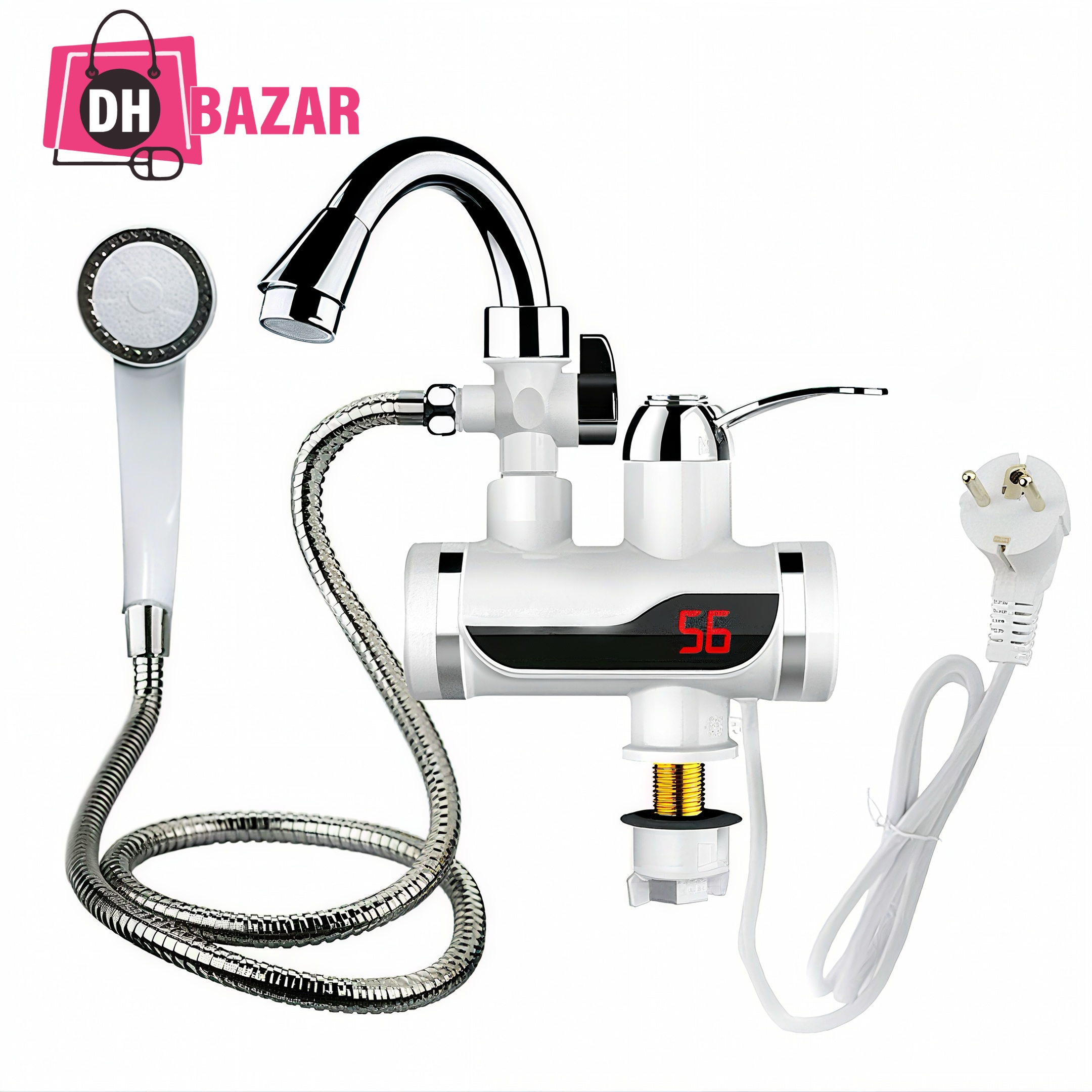 Electric Hot Water Tap With Hand Shower